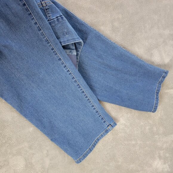 Woman Within Jeans 18W Plus Medium Wash Blue Straight Leg Pull On SL74E - Picture 5 of 10